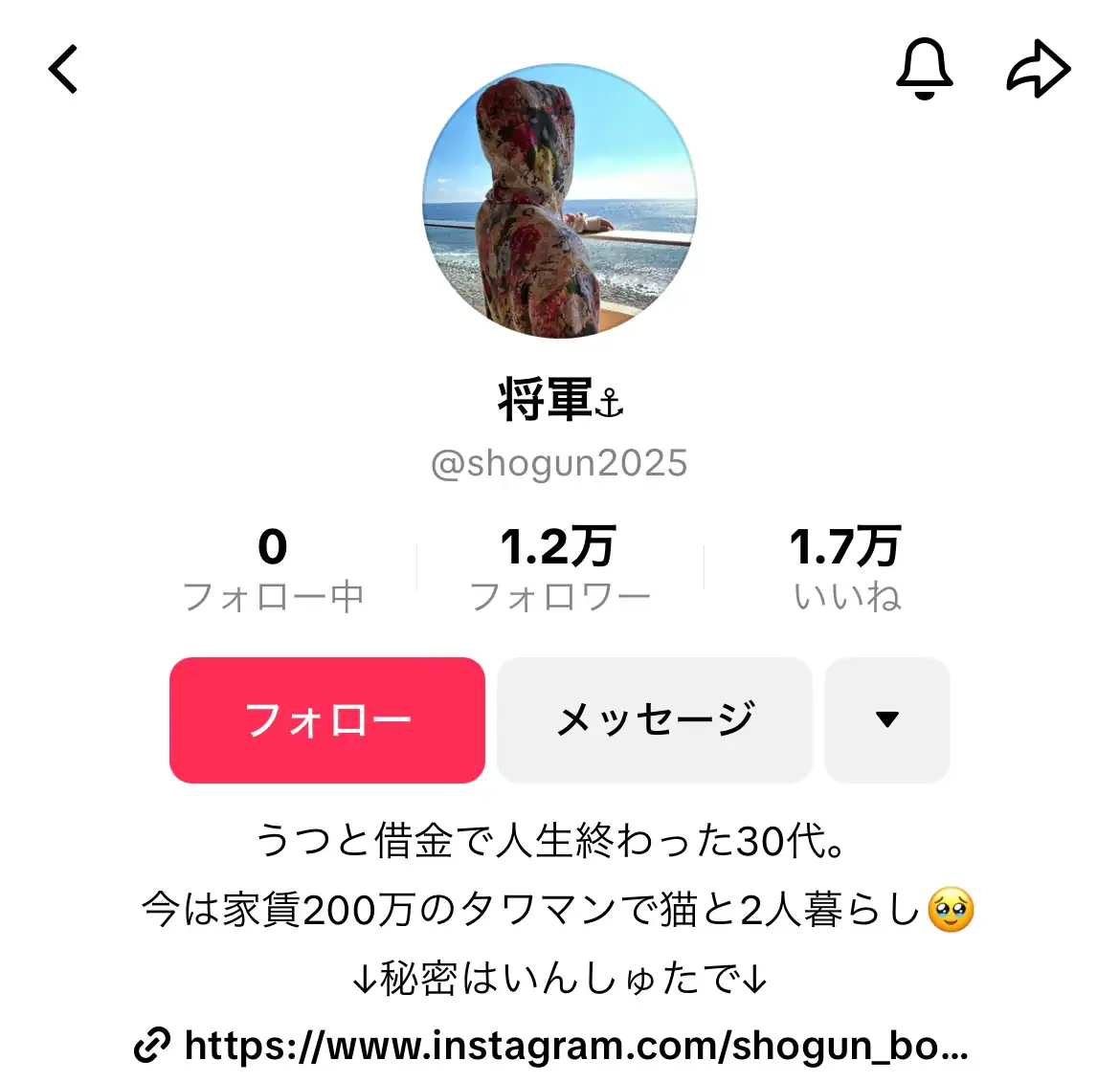 競艇インフルエンサー「競艇将軍」のTikTok